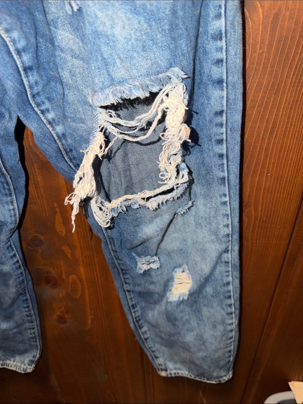 Forever 21 Light Blue Distressed Ripped Jeans - Picture 6 of 9